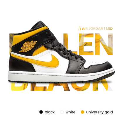 Air Jordan 1 Mid (M) | POLLEN BLACK